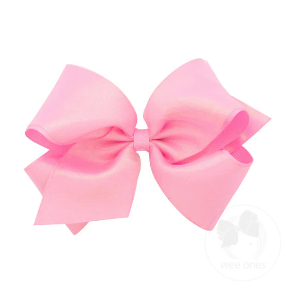 Wee Ones King Sheer Grosgrain Overlay Bow