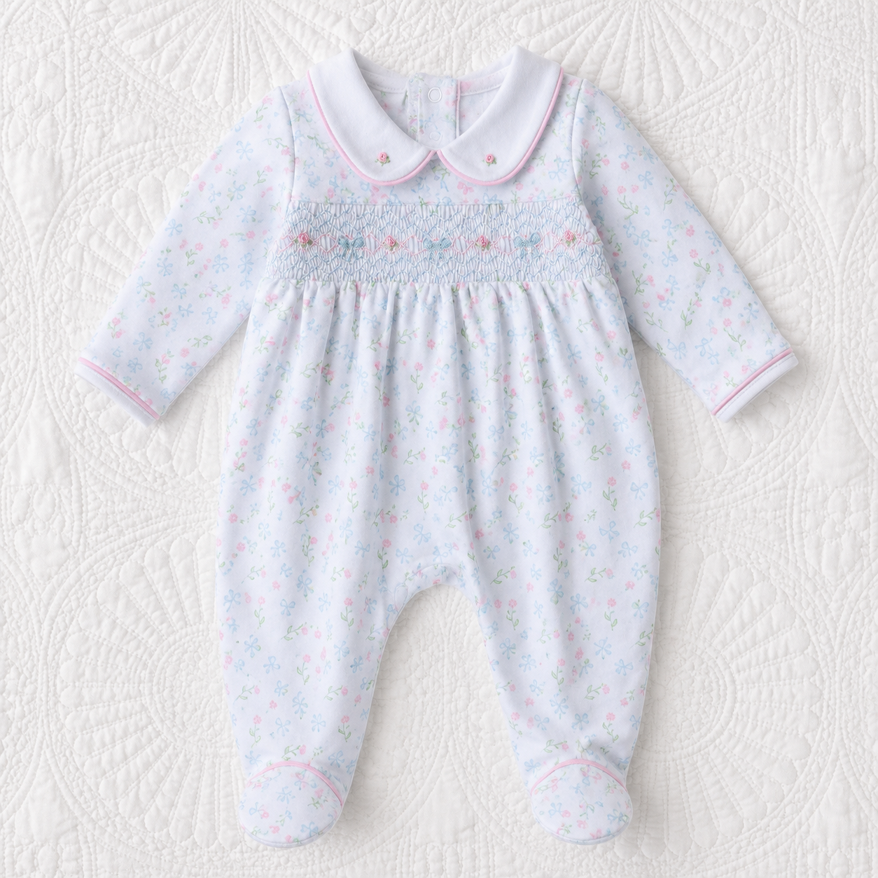 Magnolia Baby Evelyn's Classics Smocked Footie