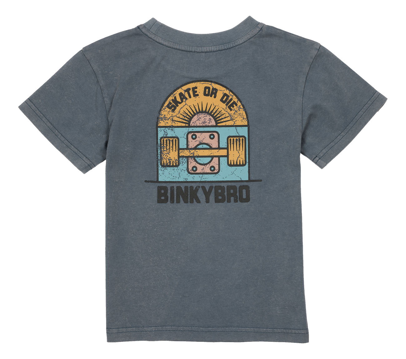Binky Bro Skate or Die T-Shirt: Blue / 12/L / Graphic Tee