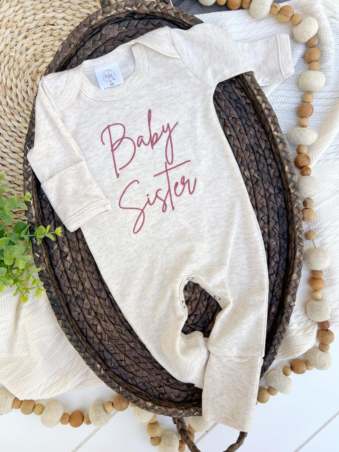 Baby Romper | Baby Sister Pink | Romper only