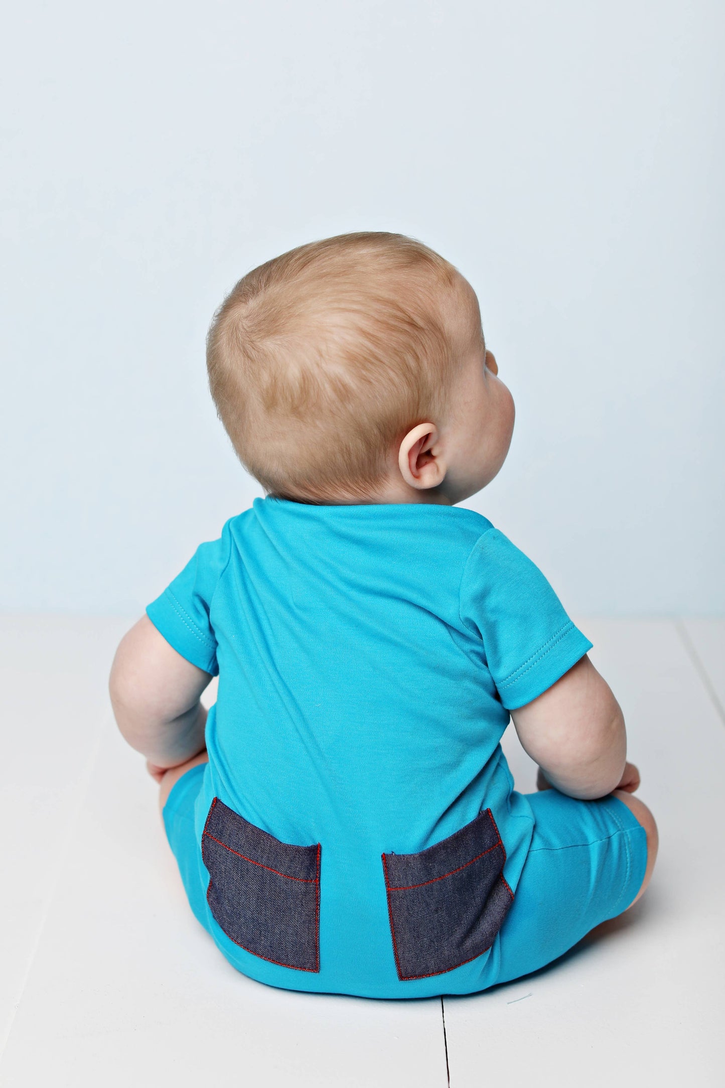 Lemon Loves Lime-Whale Sailor Romper: 18-24mo
