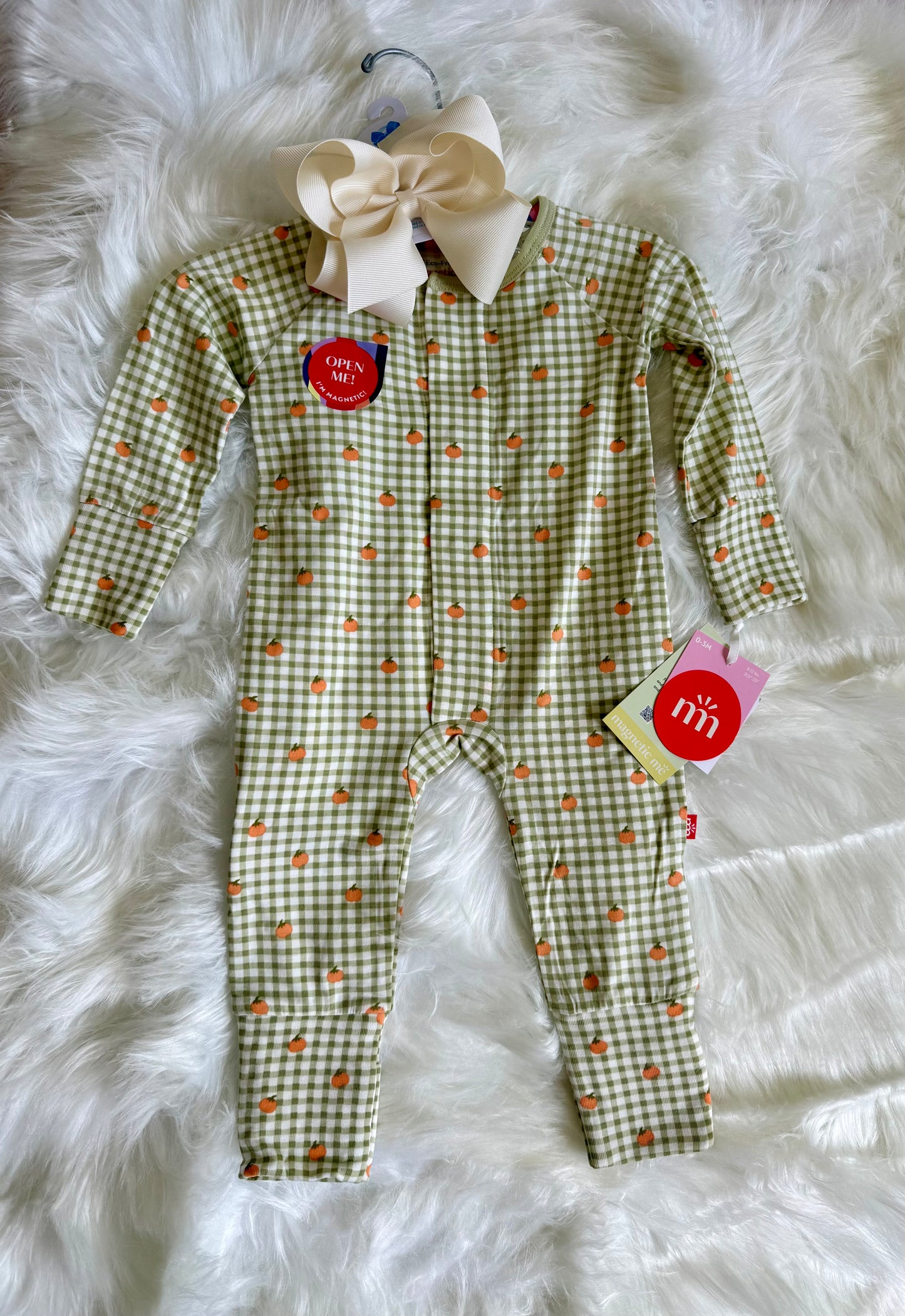 Magnetic Me Pumpkin Plaid Coverall