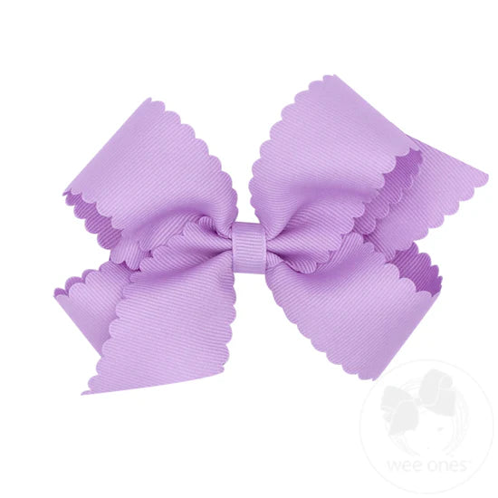 Wee Ones Medium Scallop Edge Grosgrain Bow