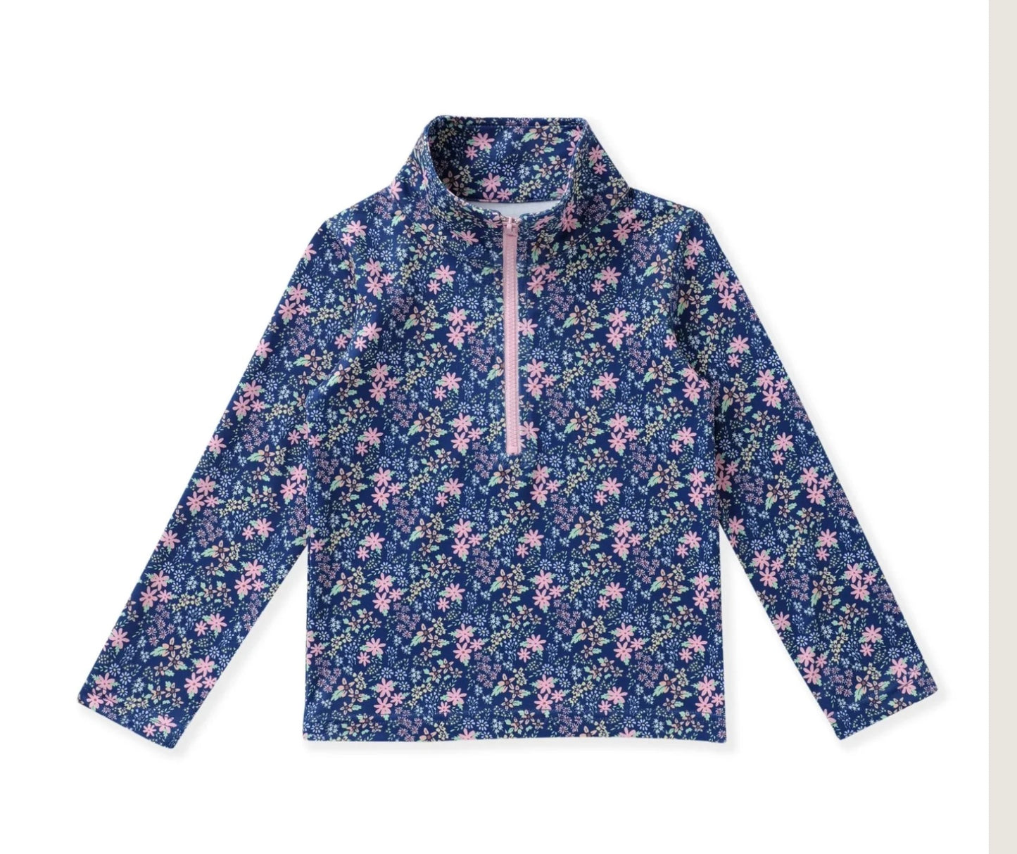 Swoon Kids Active Navy Ditsy Floral Pull Over Top