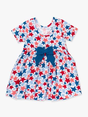 Short Sleeve Knit Twirl Dress
