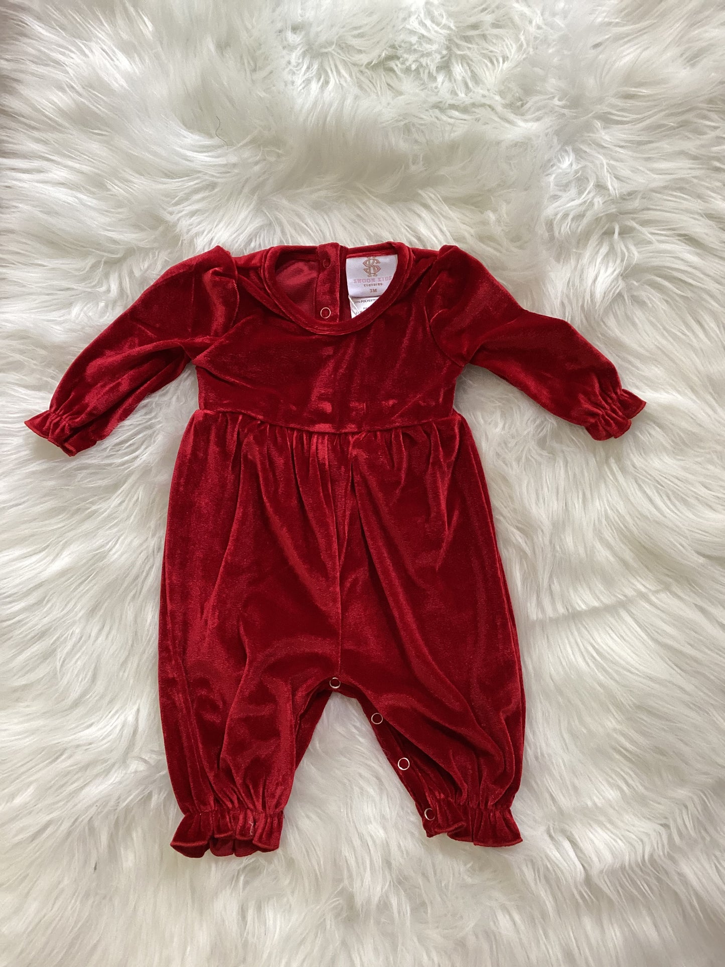 Swoon Kids Red Velvet Romper