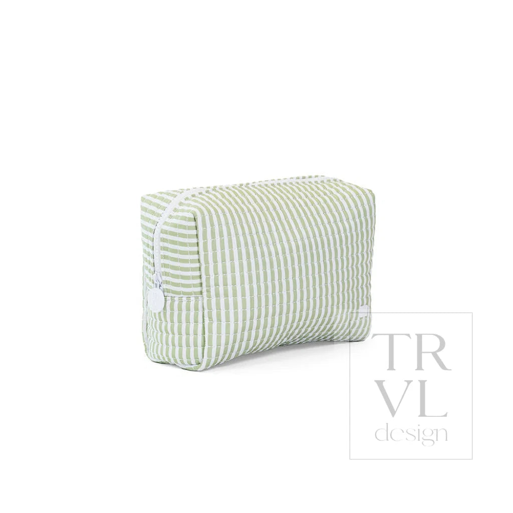 TRVL Design Quilted Everyday Bag- PIMLICO STRIPE SAGE