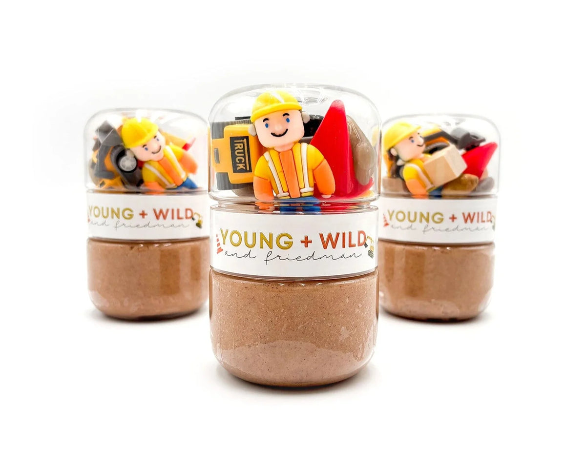 YWF Construction Grab & Go Dough Jar