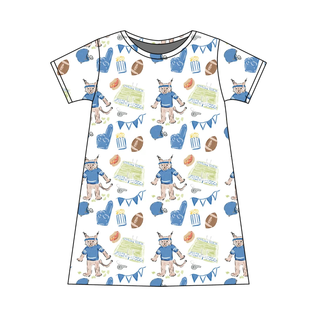 Three Little Ducks Charlotte Play Dress- Game Day Wildcats