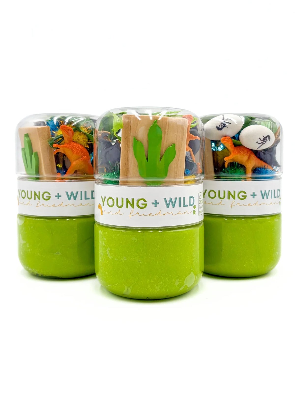 YWF Grab & Go Dough Jar Dinosaur