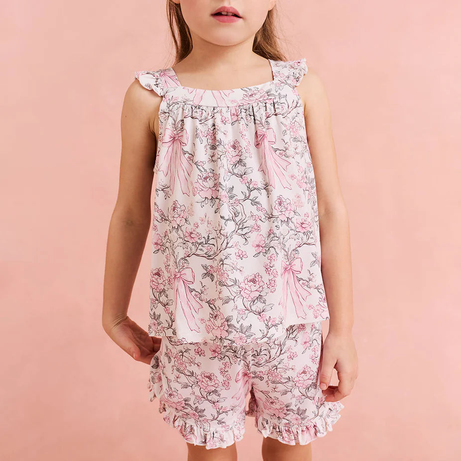 Posh Peanut Irene Ruffled Tank & Short Set