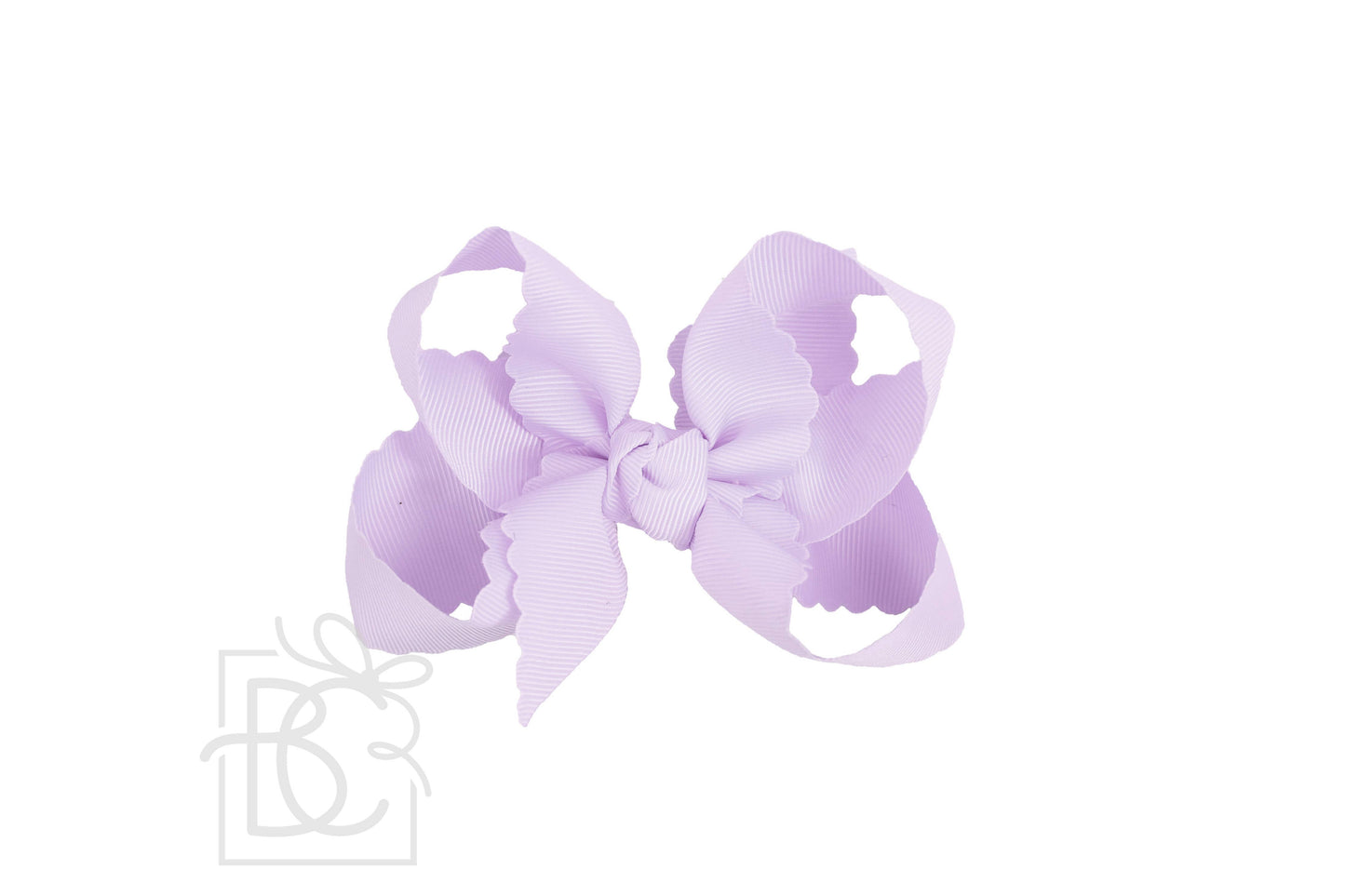 SCALLOPED EDGE BOW: Fresco / 5.5" Extra Large - 2.25" Ribbon on Alligator Clip