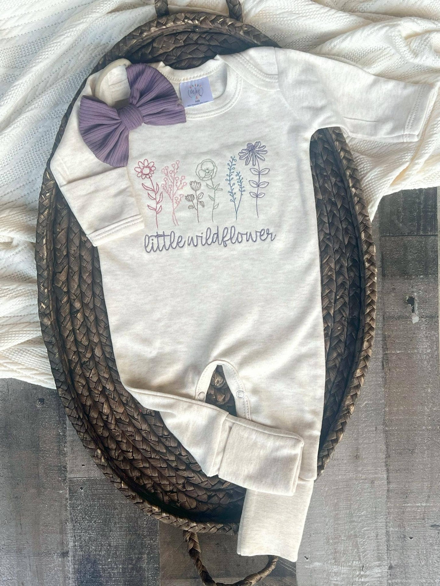 Baby Girl Romper | Little Wildflower: Preemie / Romper Only