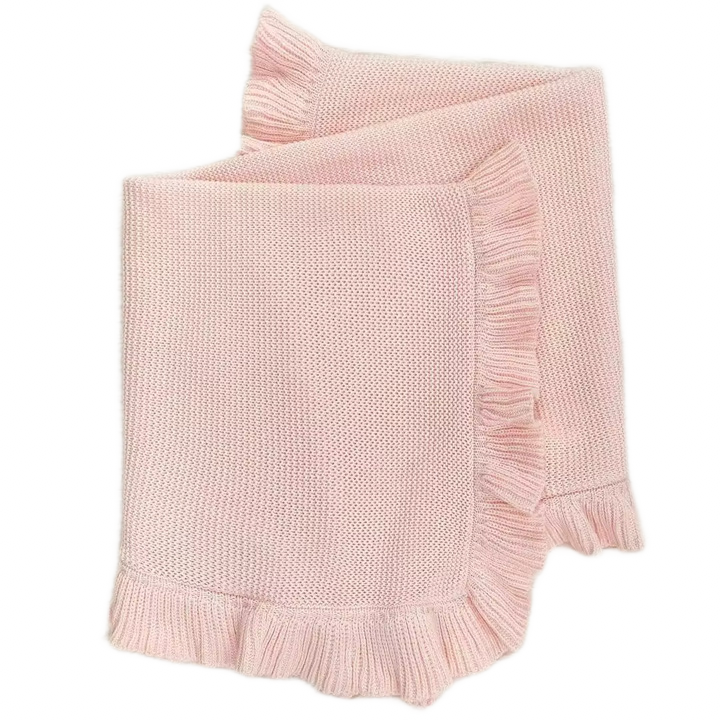 Nap Time RUFFLE Edge Cotton - Baby Quilt Blanket: