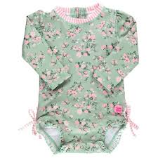 Rufflebutts- tea roses ls rash guard