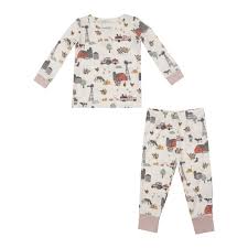 Angel dear- hay farmer pink l/s loungewear