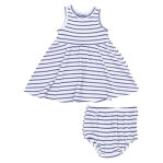 Angel Dear Stripe Vintage Blue Tank Dress And Bloomer