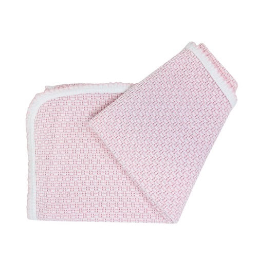 Paty Knit Solid Color Swaddle Blanket - Pink