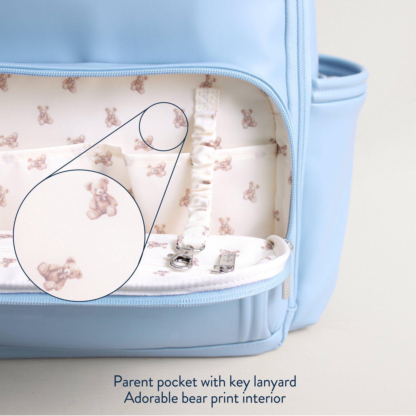 Itzy Ritzy Teddy Blue Boss Plus™ Backpack Diaper Bag