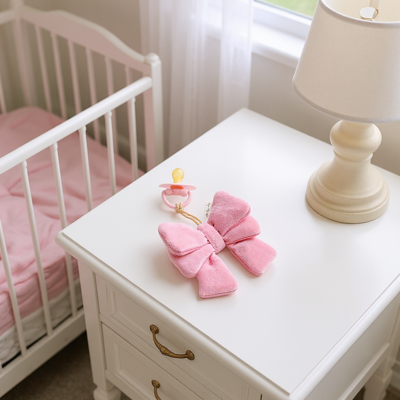 *NEW OPTIONS* Bitzy Pal Natural Rubber Pacifier & Plush: Bow
