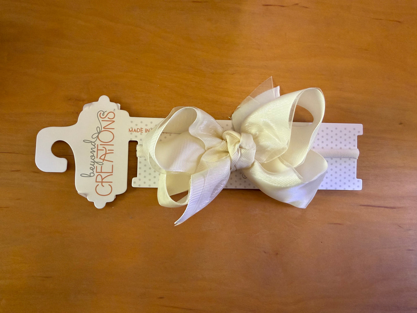 Beyond Creations Antique White Pantyhose Headband: One Size Fits Most