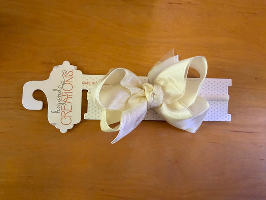 Beyond Creations Antique White Pantyhose Headband: One Size Fits Most
