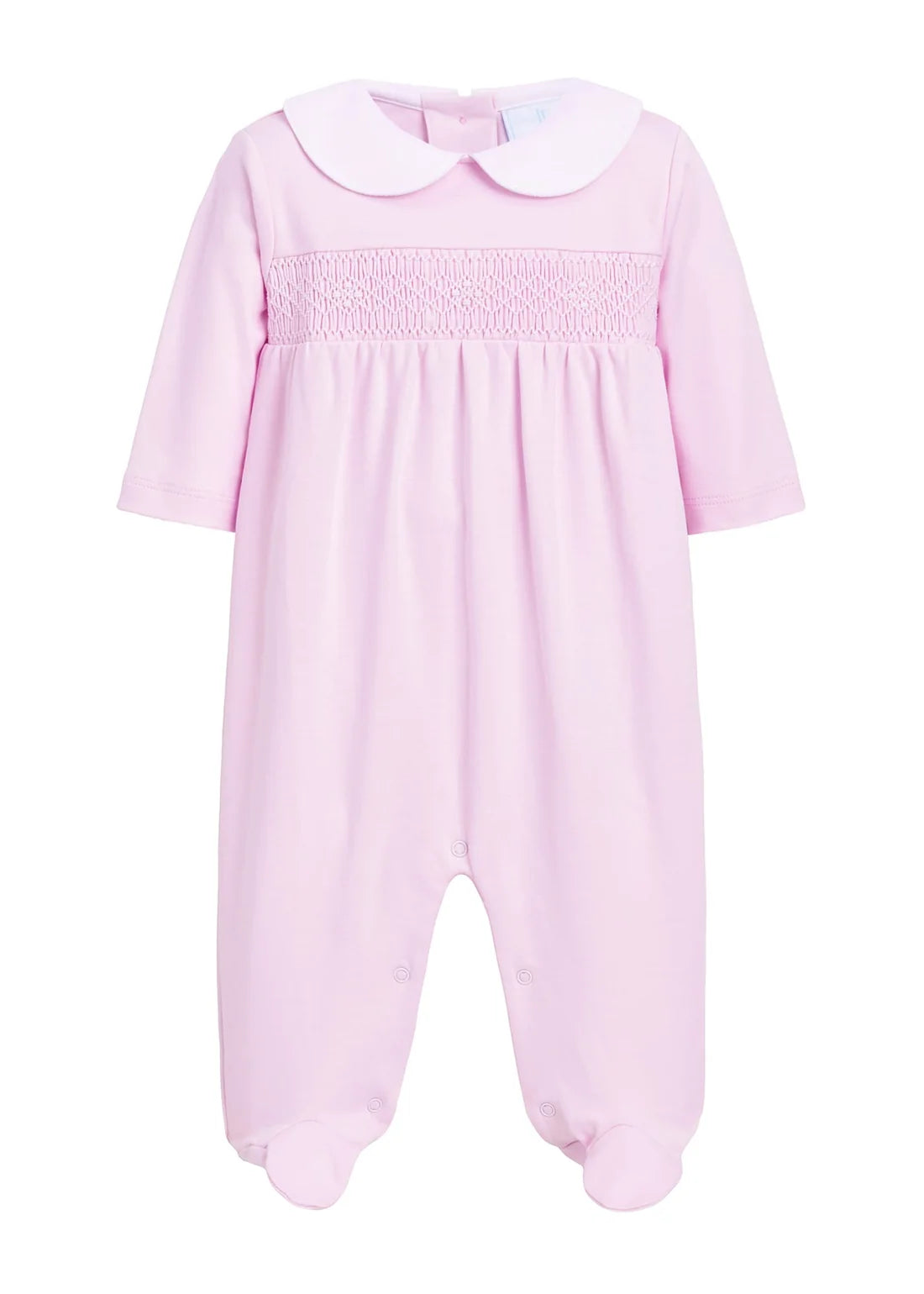 Little English Welcome Home Smocked Footie - Pink