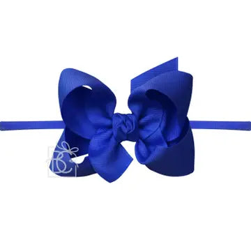 Beyond Creations-1/4" Nylon Pantyhose Headband W/Signature Grosgrain Bow