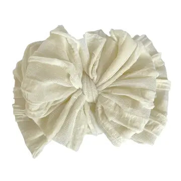 Rockin Royalty-Ivory Ruffled Headband