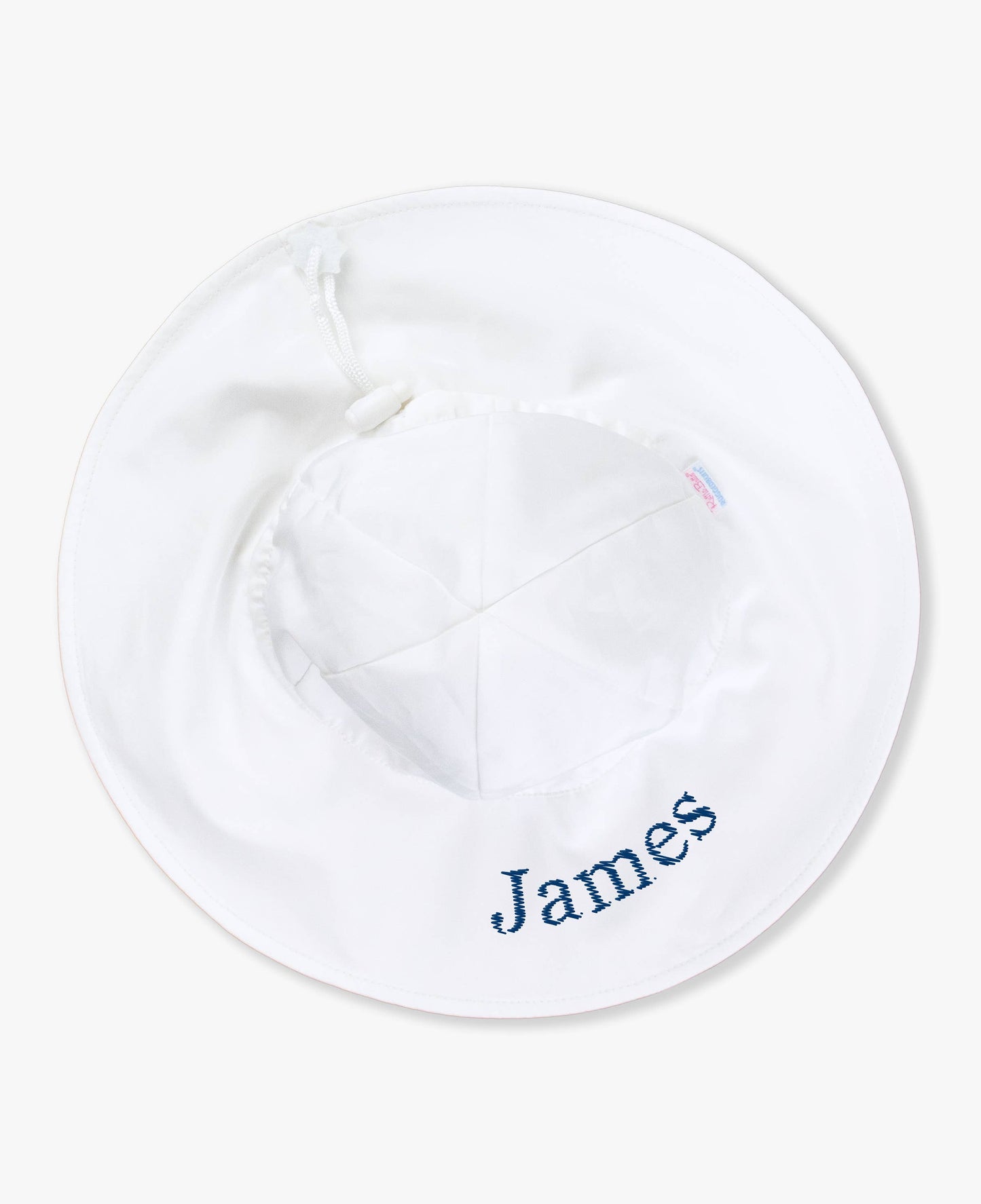 Kids White Sun Protective Hat: 0-6m