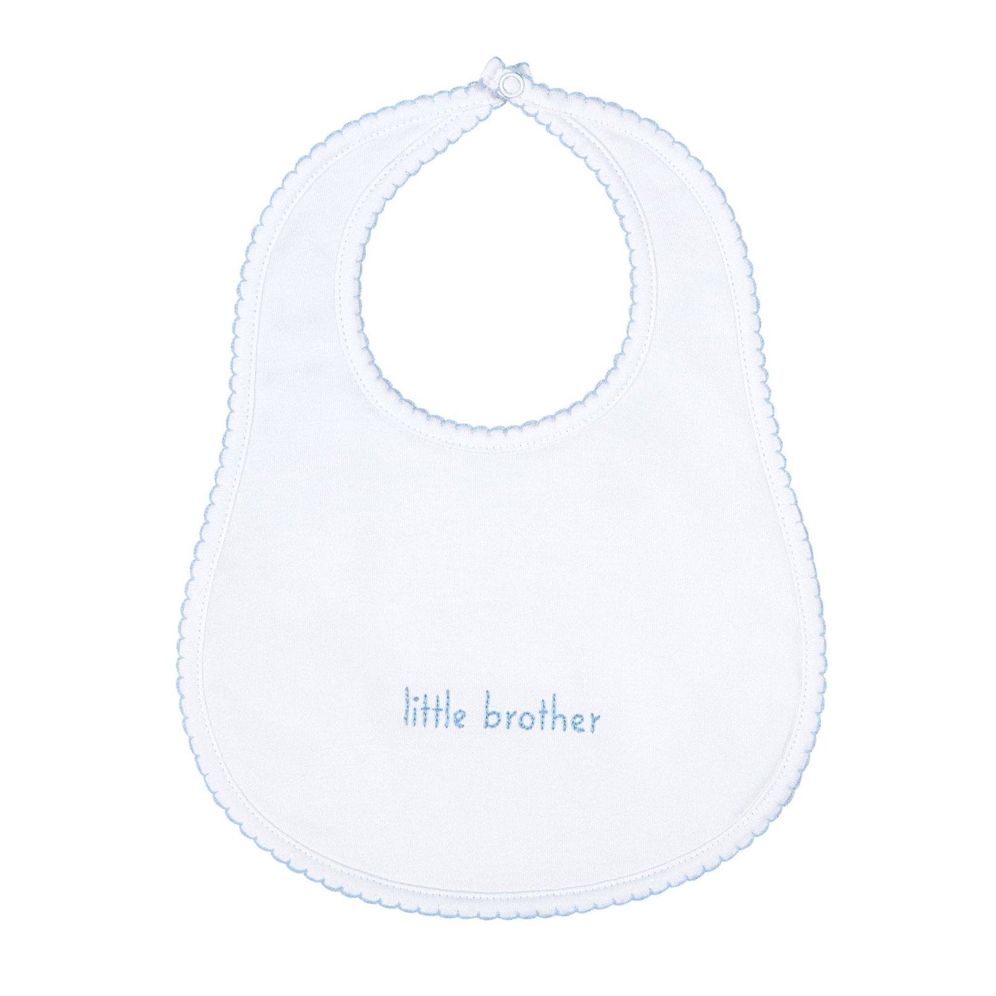 Magnolia Baby Little Brother Embroidered Bib: One Size