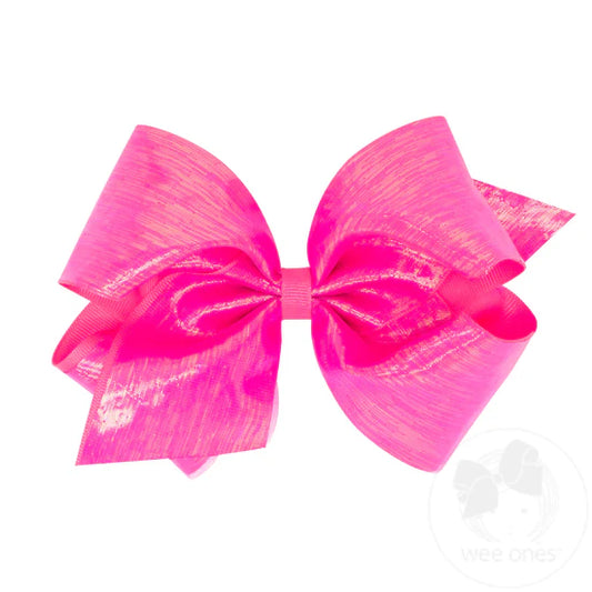 Wee Ones King Sheer Grosgrain Overlay Bow