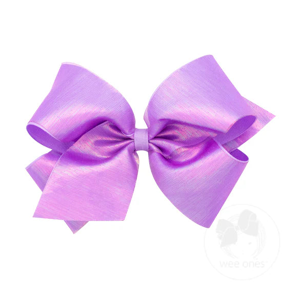 Wee Ones King Sheer Grosgrain Overlay Bow