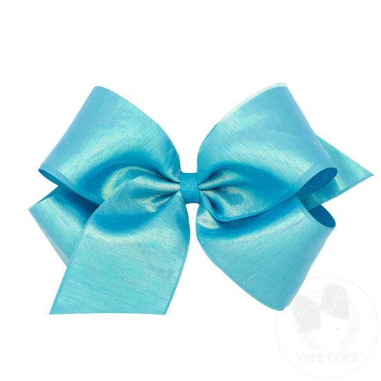 Wee Ones King Sheer Grosgrain Overlay Bow