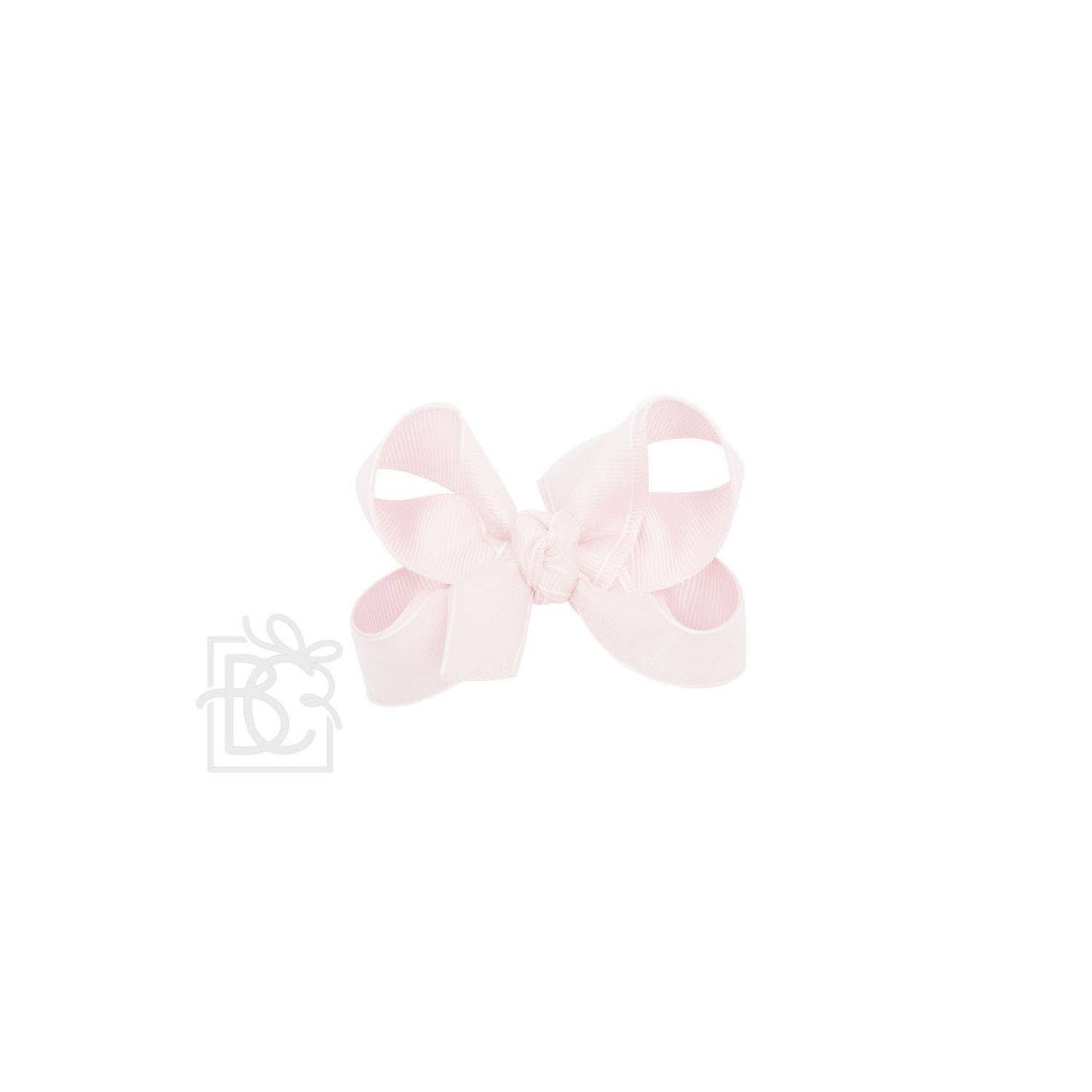 LAYERED ORGANZA/GROSGRAIN BOW ON CLIP: 6.5" Jumbo - 2.25" Ribbons on Lg. Alligator Clip / VANILLA