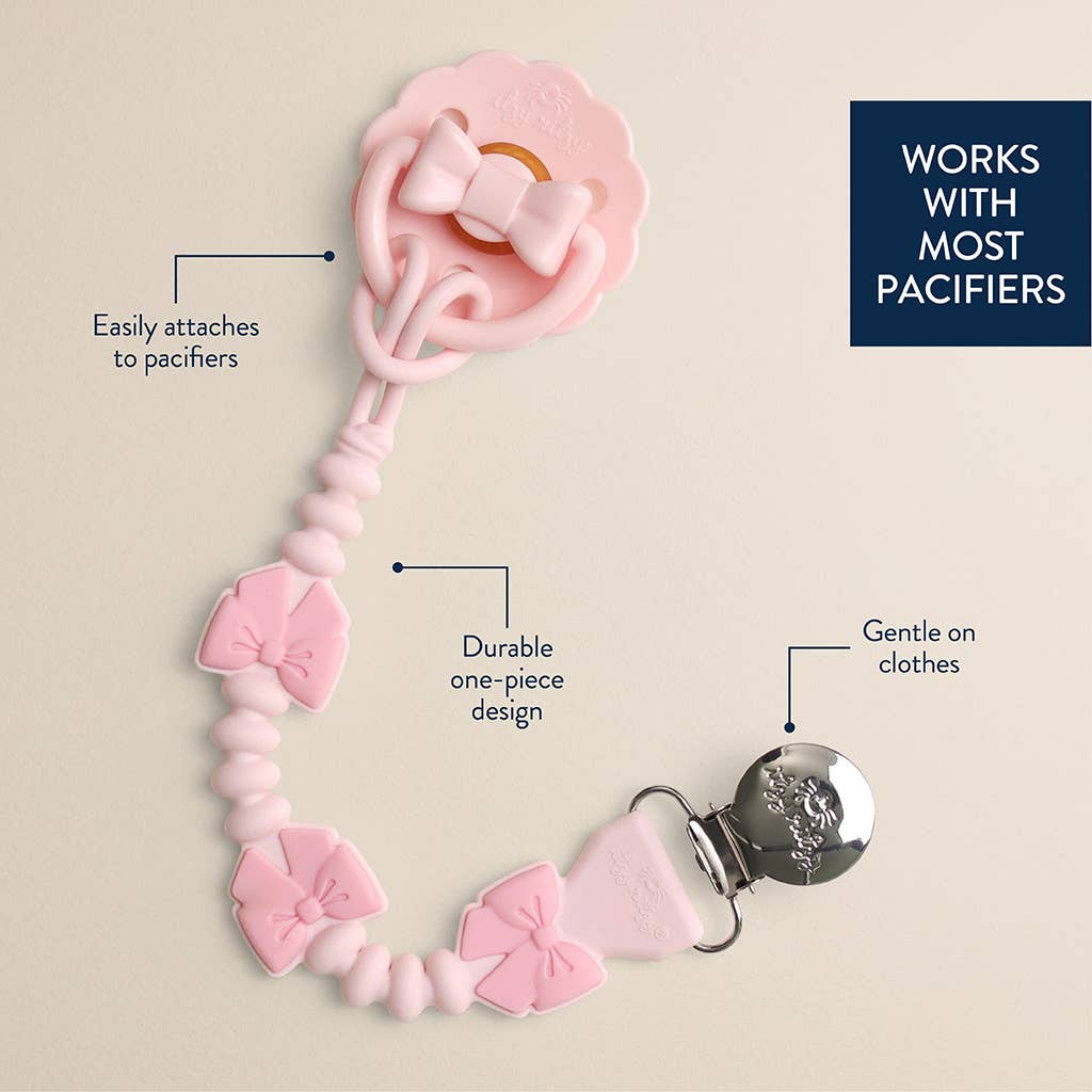 *NEW OPTION* Itzy Paci Strap Plus™: Pink Bows