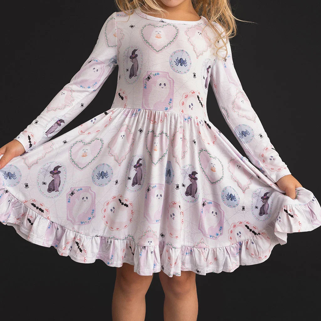 Posh Peanut Posh Spooks Ruffled Twirl Dress