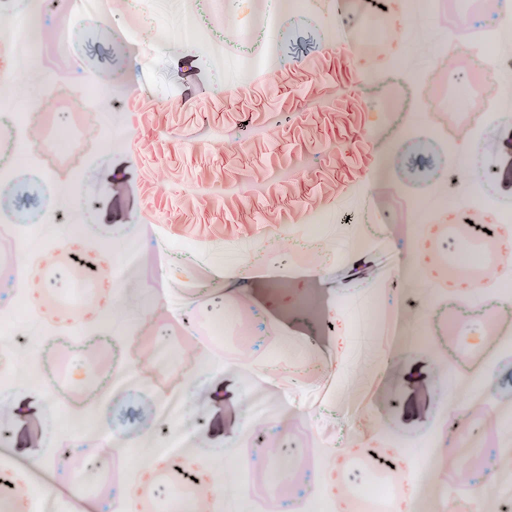 Posh Peanut Posh Spooks Footie Scallop Collar One Piece