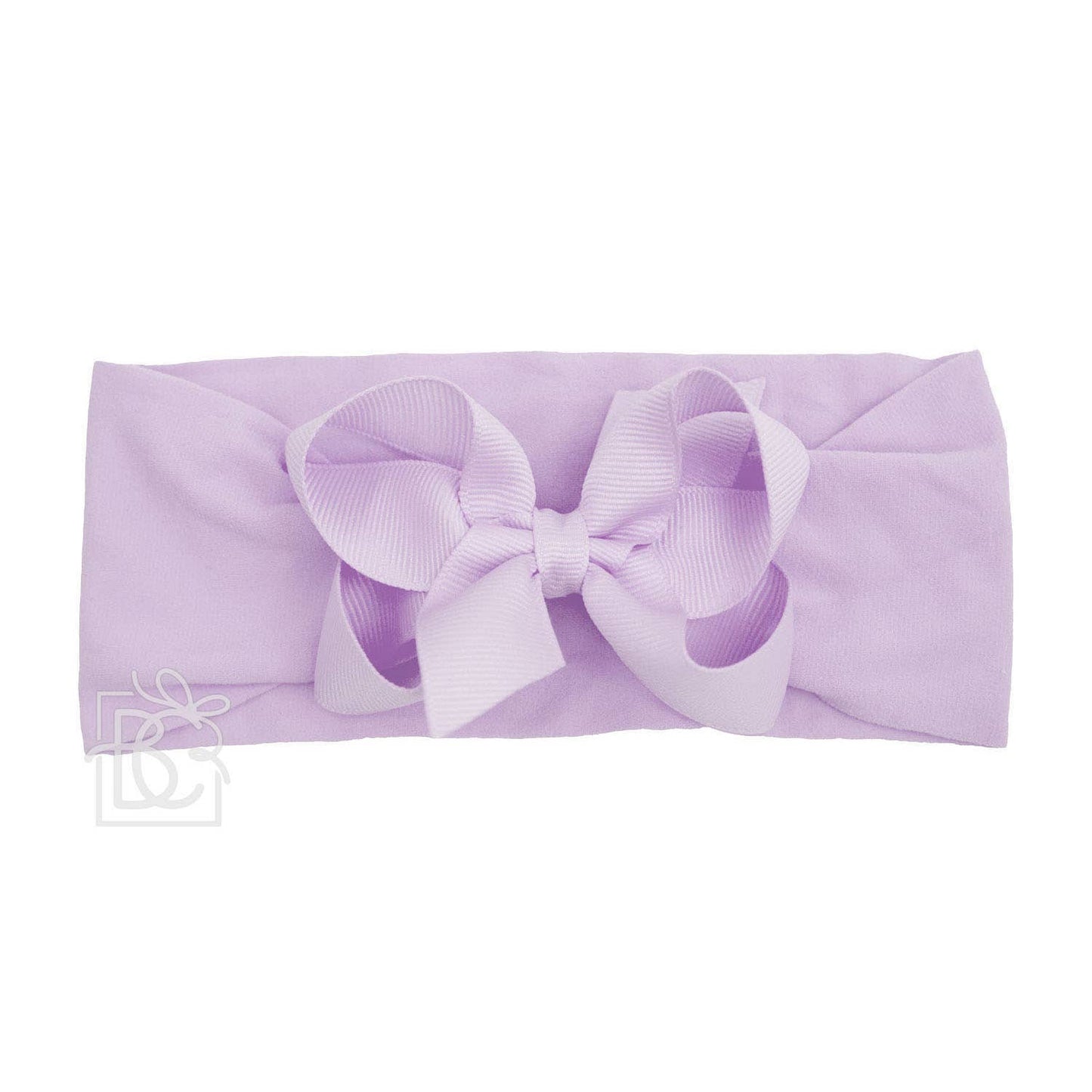 WIDE PANTYHOSE HEADBAND W/CLASSIC GROSGRAIN BOW: LIME JUICE / 3+ Months / 5.5" Huge
