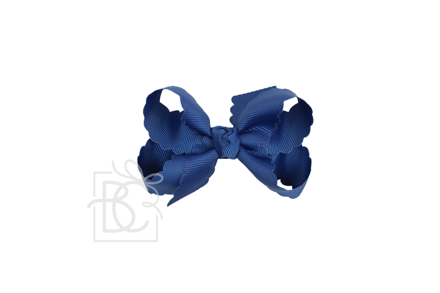 SCALLOPED EDGE BOW: Fresco / 5.5" Extra Large - 2.25" Ribbon on Alligator Clip