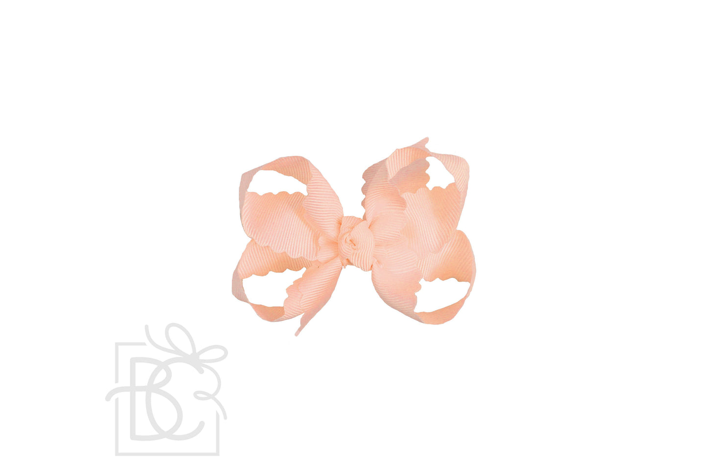 SCALLOPED EDGE BOW: Lemonde / 5.5" Extra Large - 2.25" Ribbon on Alligator Clip