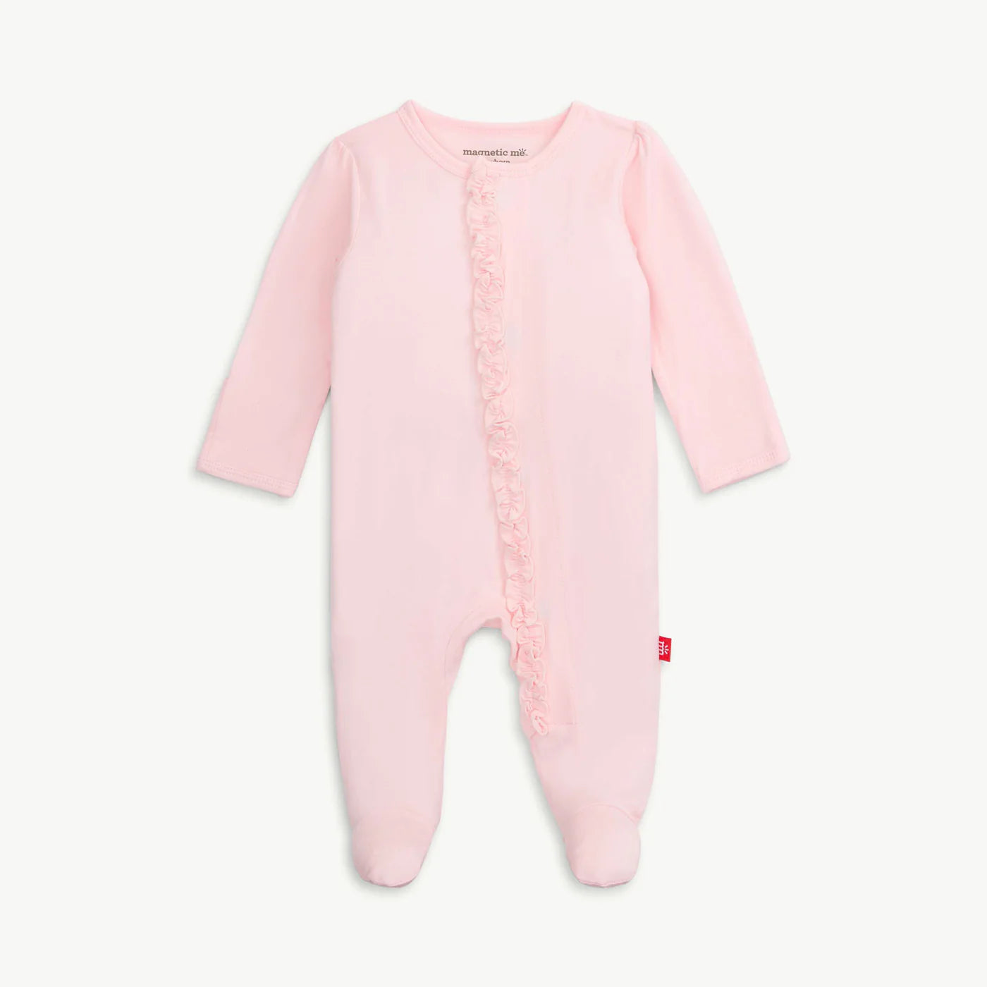 Magnetic Me-Pink Dogwood Modal Magnetic Ruffle Footie