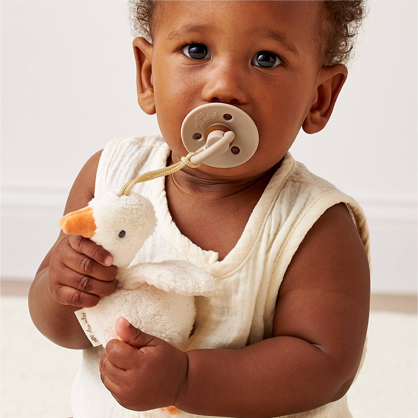 *NEW OPTIONS* Bitzy Pal Natural Rubber Pacifier & Plush: Bow