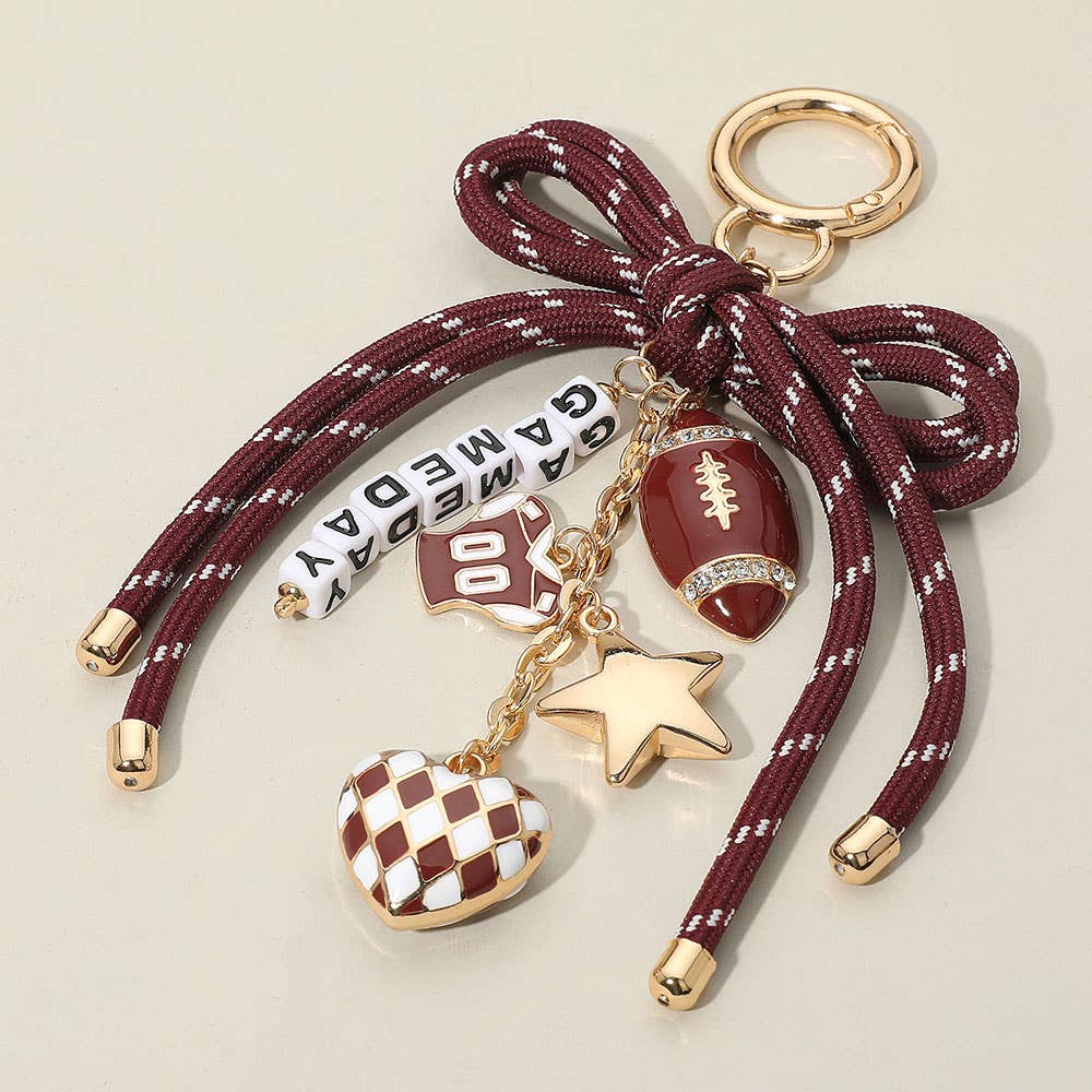 GameDay Football Bag Charm