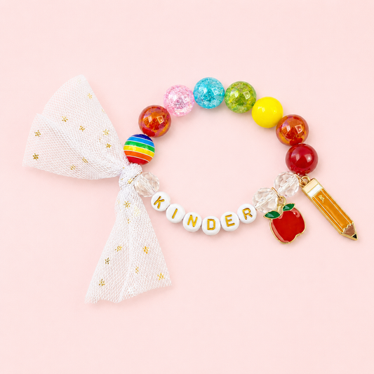 Beaded Stretch Bracelet - Kindergarten Cutie