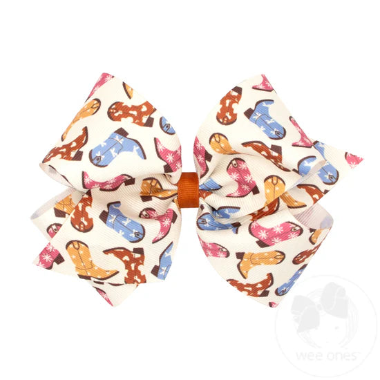 King Western Print Bow