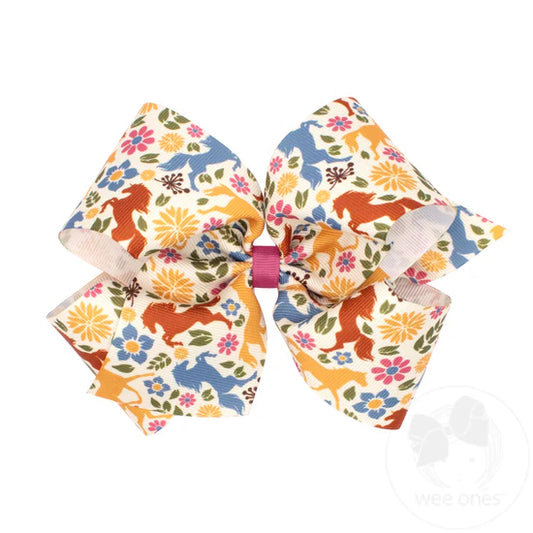 King Western Print Bow
