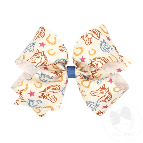 King Western Print Bow