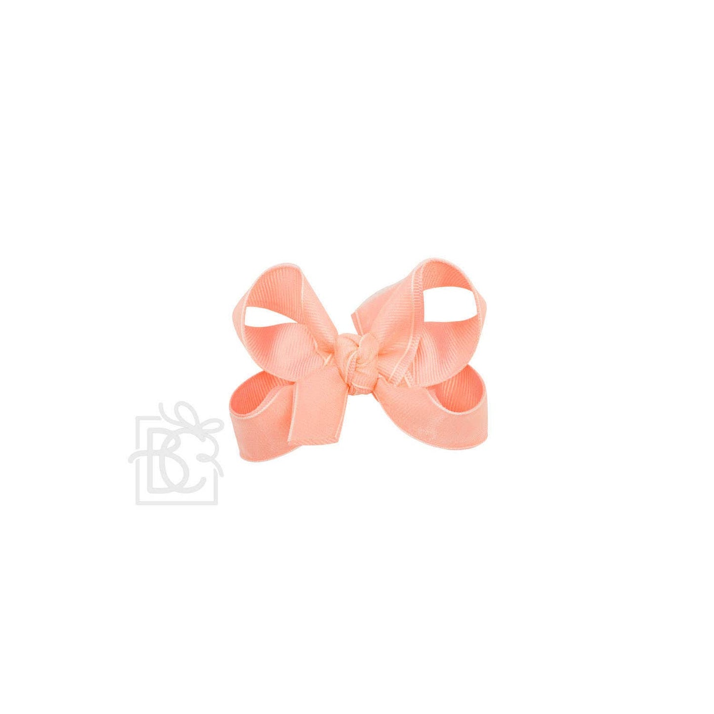 LAYERED ORGANZA/GROSGRAIN BOW ON CLIP: 6.5" Jumbo - 2.25" Ribbons on Lg. Alligator Clip / VANILLA