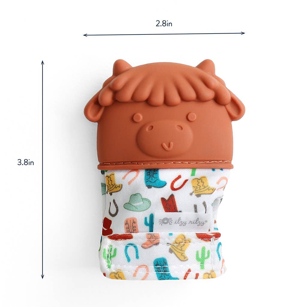 Itzy Mitt™ Silicone Teething Mitts: Bow